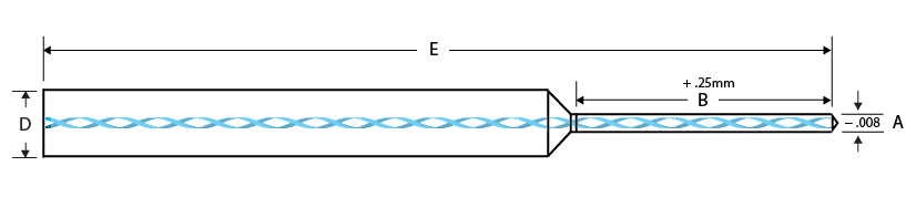 MITGI standard metric micro drill with coolant thru.