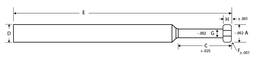 MITGI standard micro corner radius keyseat.